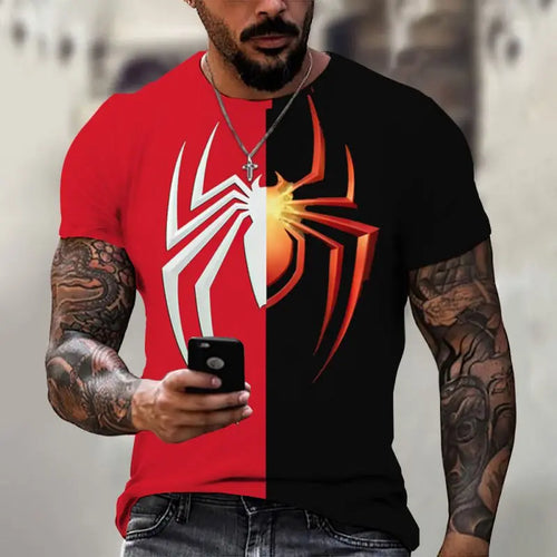 2023 Mannen T-shirts Mode Spider Ontwerp 3D Print Kleding Zomer Casual Harajuku Stijl Tee Hip Hop Streetwear Oversized t-shirt 