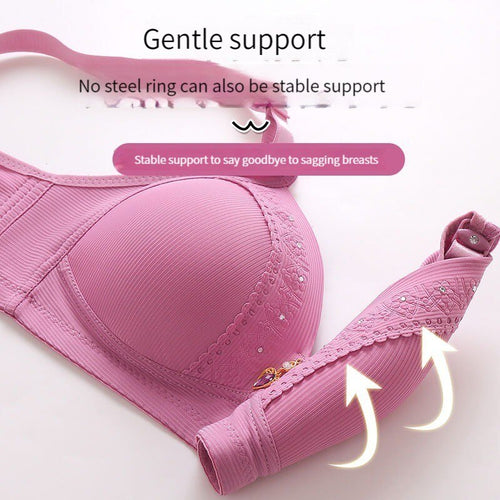 New BC Cup Sexy Large Size Women's Bra Full Cover Cup Adjustable Mother Underwear Push Up Beautiful Back No Steel Ring Bras 2023