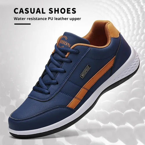 Fashion Casual Shoes Mens Outdoor Tennis Sneakers Lightweight Comfortable Lace Up PU Trainers for Men