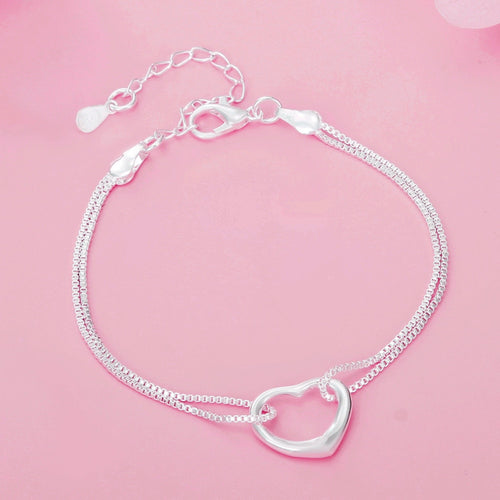 Original 925 sterling silver Pretty heart bracelets necklaces for women fashion designer party wedding Jewelry sets holiday gift