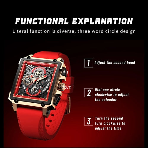 LIGE New Mens Watch Top Brand Luxury Waterproof Quartz Square Wrist Watches for Men Date Sports Silicone Clock Male Montre Homme