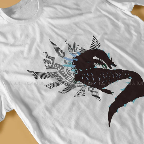 Abyssal Lagiacrus  TShirt For Men Monster Hunter Game Camisetas Fashion T Shirt Soft Printed Loose