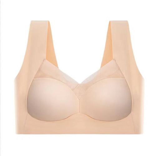 Top Seamless Women's Bras Large Size Top Support Show Small Comfortable No Steel Ring Underwear Yoga Fitness Sleep Vest