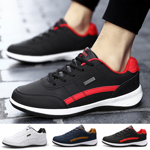 Fashion Casual Shoes Mens Outdoor Tennis Sneakers Lightweight Comfortable Lace Up PU Trainers for Men