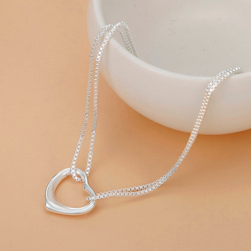 Original 925 sterling silver Pretty heart bracelets necklaces for women fashion designer party wedding Jewelry sets holiday gift