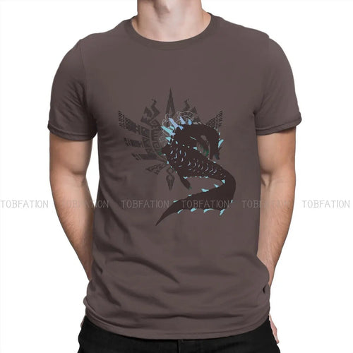 Abyssal Lagiacrus  TShirt For Men Monster Hunter Game Camisetas Fashion T Shirt Soft Printed Loose