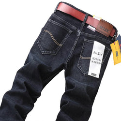 2022 SULEE Top Brand Best Price Comfort Straight Denim Pants Men's Jeans Business Casual Elastic Male High Quality Trousers