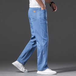 Size 30-44 Stretch Denim Pants Solid Slim Fit Jeans Men Casual Biker Denim Jeans Male Street Hip Hop Vintage Trouser Skinny Pant