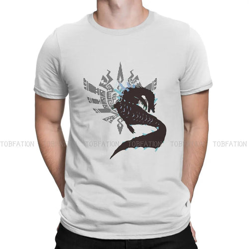 Abyssal Lagiacrus TShirt Voor Mannen Monster Hunter Game Camisetas Mode T-shirt Zacht Gedrukt Los 