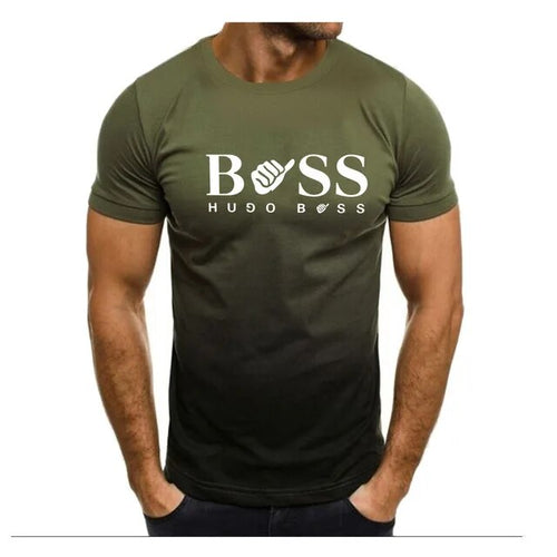 Zomer Mannen Oversized Korte Mouw Sneldrogend Zijdeachtige Mannelijke T-shirt Losse Gradiëntkleur Sweatshirts Mannen Top 2023 Nieuwe merk 