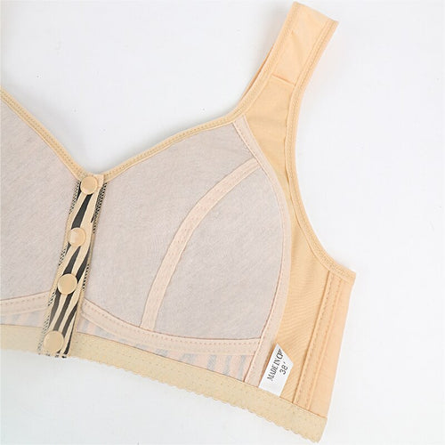 Groot formaat draadvrije streep push-up voorsluiting ondergoed comfortabele lingerie 