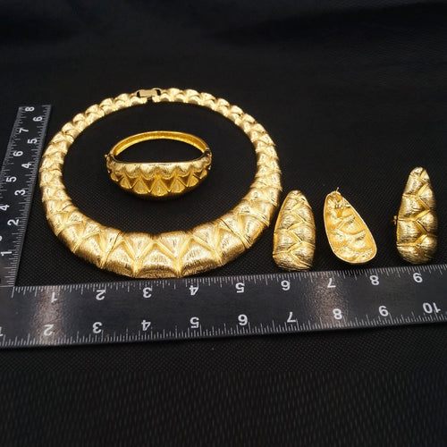 Luxury Brazil Gold Plated  Jewelry Set Exquisite