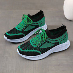 Lace-up Mesh Green Black Sports