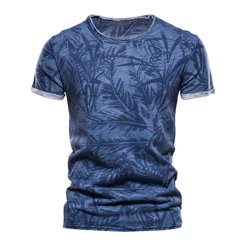 Hawaii-stijl T-shirt heren shirt met O-hals print