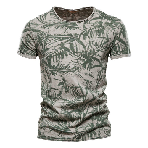 Hawaii Style T-Shirt Men O-Neck Print Shirt