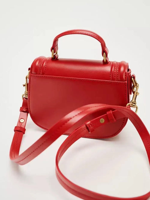 Red Mini Flip Shoulder Casual Portable