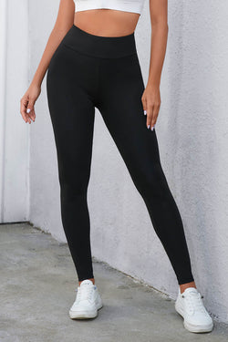 Black Criss Cross Tummy Control High Waist