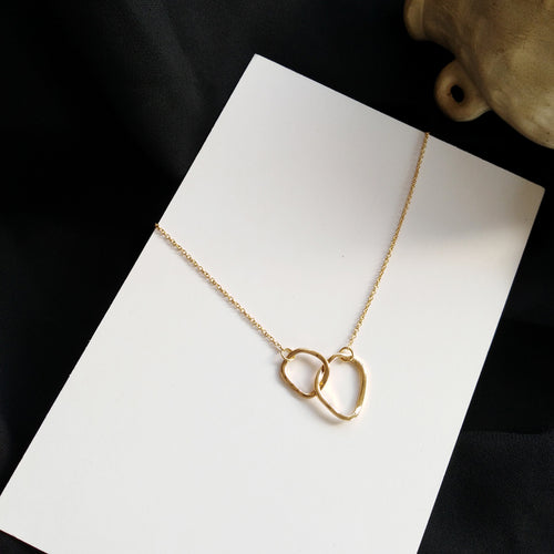 Modern Jewelry Chain Necklace Popular Metal Alloy Golden Plating Color Geometric Pendant Necklace For Girl Gifts