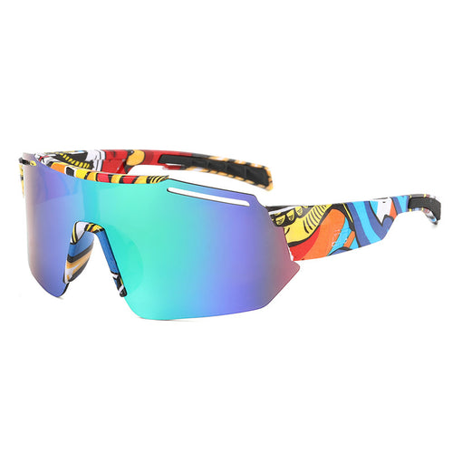 Fashion Sunglasses Big Frame Outdoor Cycling Glasses Men And Women Color Sports Sunglasses