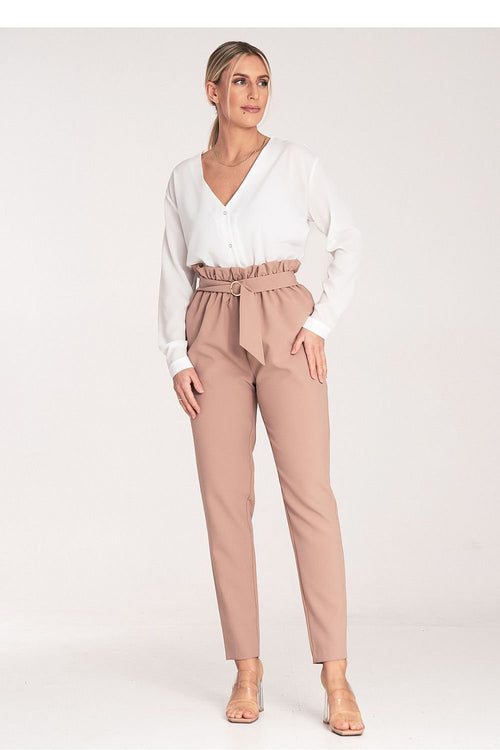 Long metal buckle pant