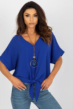 Blouse loose fit v-neck