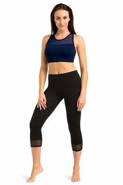 Short  wide elastic band leggings