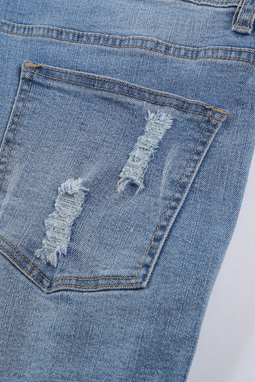 Light Blue Vintage Faded Distressed Jean