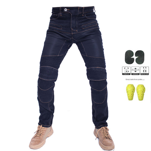 Summer Breathable Motorcycle Riding Four-piece Protection Jeans