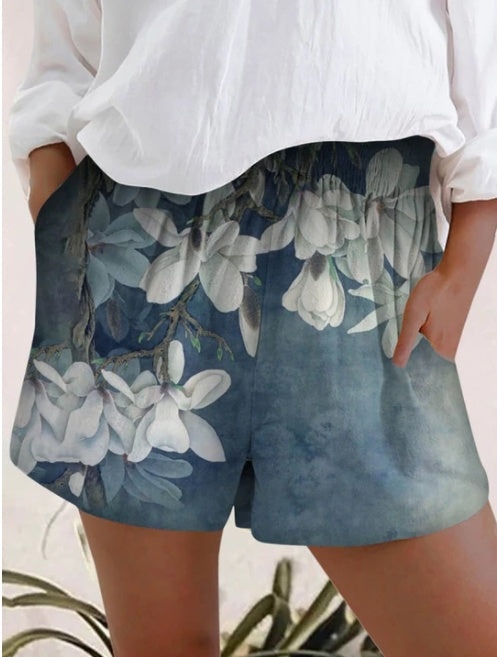 Printed Elastic High Waist