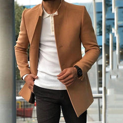 Single-breasted Solid Color Business Jackets Fall And Winter Tops