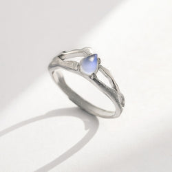 Blauw licht Maansteen ringen romantische ring voor liefhebbers