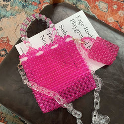 Girl Letter Bag Hand-woven Bag Mini Portable Messenger Female Bag
