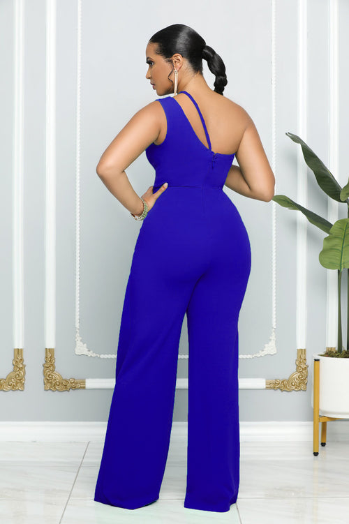 Sexy mouwloze enkele schouder jarretel hoge taille kantoor rechte jumpsuit