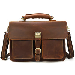 Men's leather briefcase - SIMWILLZ 