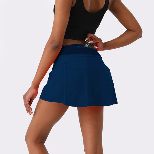 Pleated Tennis Skirt Women Sports Skirt Women  Anti Exposure Dance Yoga Culottes Fitness Skirt