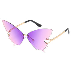Butterfly Shape Temperament Sunglasses Female Was Thin