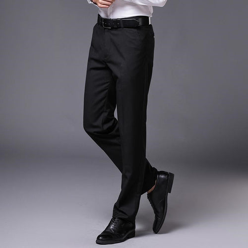 Slim straight trousers suit to work suit men's business