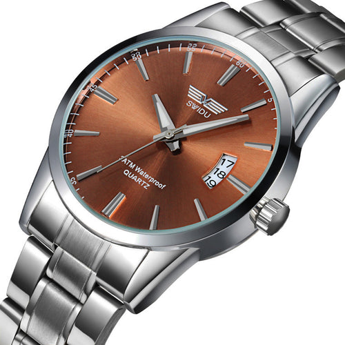 Men's single day steel watches, non mechanical watches.