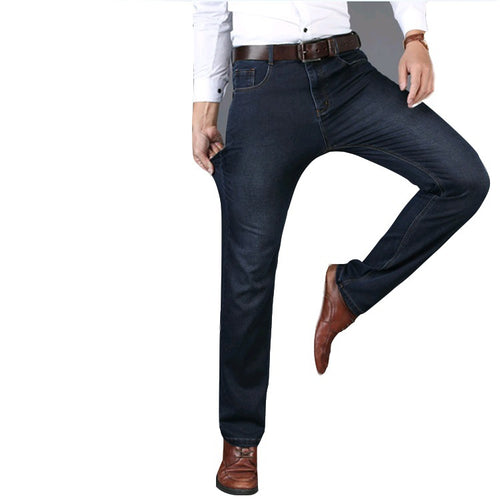 Men's Business Jeans Casual Men's Slim Slim Straight Leg Jeans