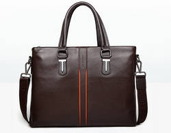 2021 leather bag leather handbag business men cross large capacity single shoulder bag handbag briefcase - SIMWILLZ 
