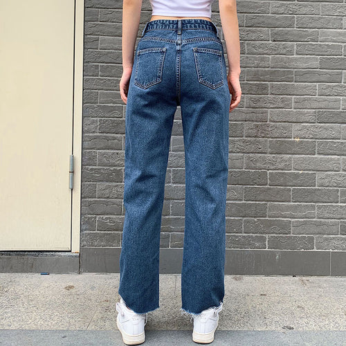 Women's butterfly straight jeans