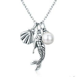 925 sterling silver female pearl necklace