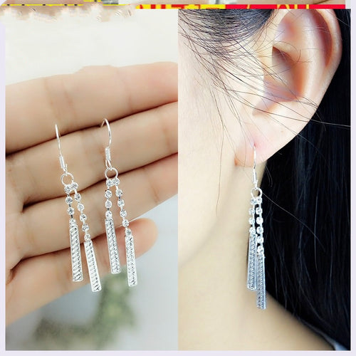 Female love tassel earrings