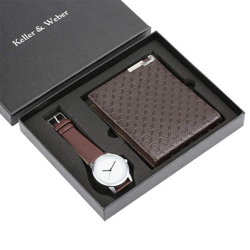 Watch Men's Wallet Fashion Birthday Gift Men's Quartz Watch Wallet