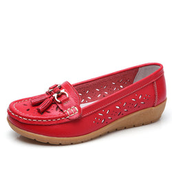 Summer Hollow New Middle-Aged And Elderly Mother Shoes Female Peas Shoes