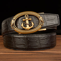 Automatic Buckle Belt Young Men Real Cowhide