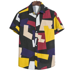 Men s Geometric Print Shirt - SIMWILLZ 
