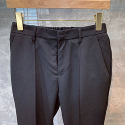 Men's Casual Cropped Straight Trousers - SIMWILLZ 