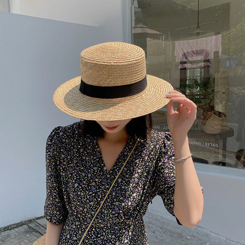 Woven Raffia Straw Hat Female Sunscreen Sunshade