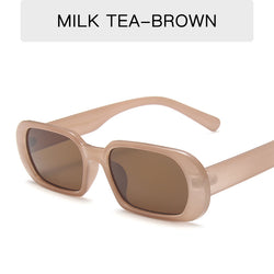 Retro zonnebril met klein frame, vrouwelijke snoepkleur, kleurrijke mode-zonnebril